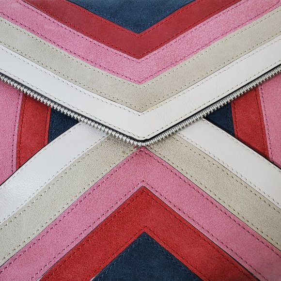 Rebecca Minkoff | Leo Chevron Stripe Envelope Clutch | Woman's - Picture 7 of 8